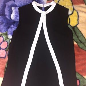 Ted Baker black and White bow Sleeveless top